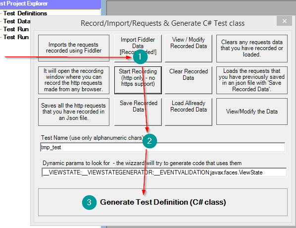 Import Fiddler Data and generate a C# class